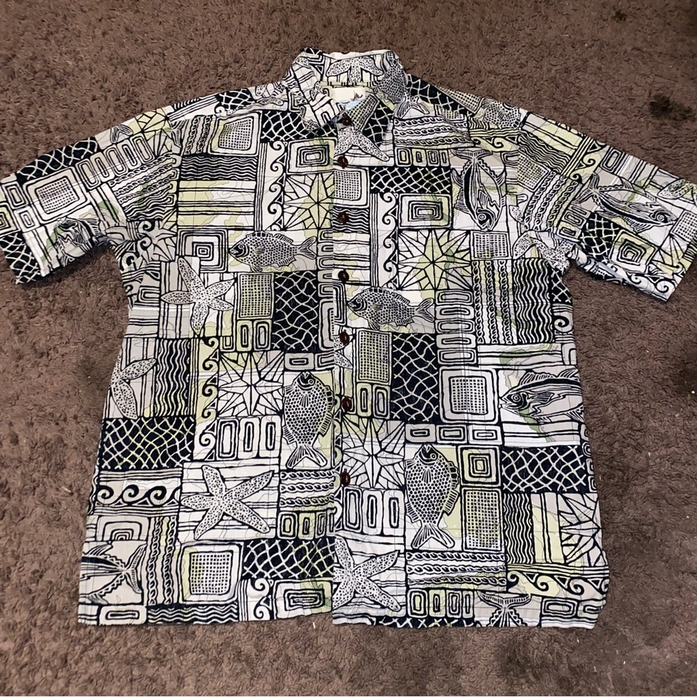 KAHALA 1936 Hawaiian Made Men’s Shirt Short Sleeve Button Down Surfer Medium